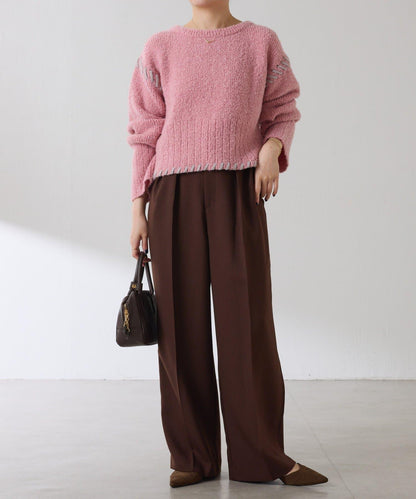 【柔軟觸感】圈圈設計針織衫