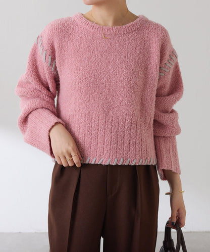 【柔軟觸感】圈圈設計針織衫