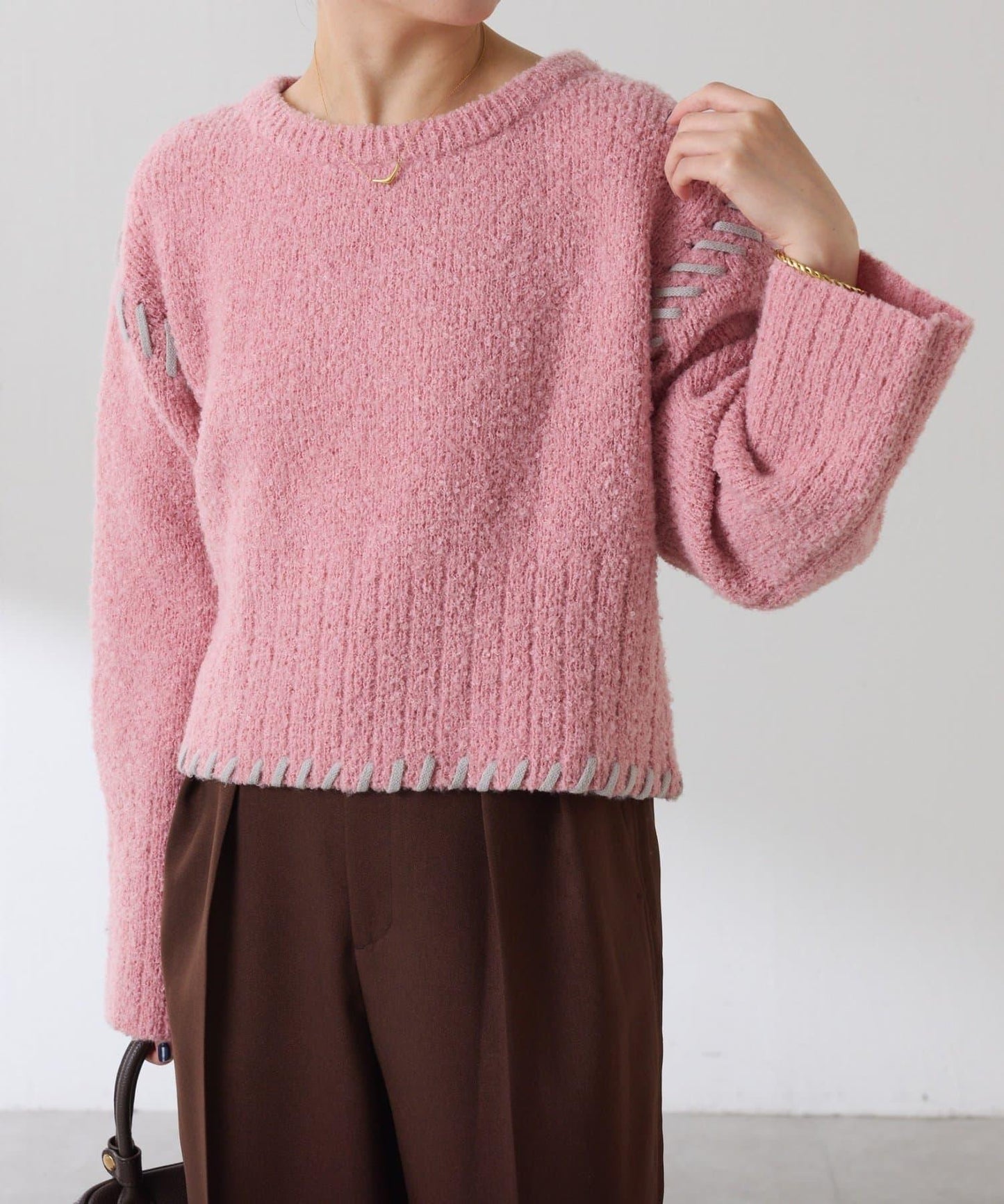 【柔軟觸感】圈圈設計針織衫