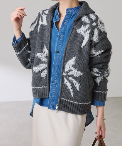 大圖案考究開衫