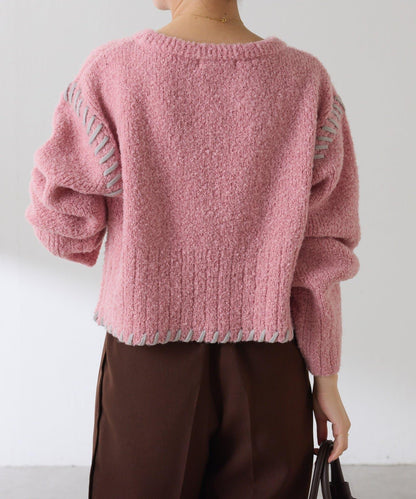 【柔軟觸感】圈圈設計針織衫