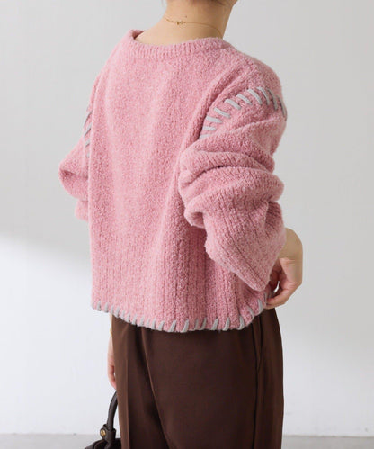 【柔軟觸感】圈圈設計針織衫