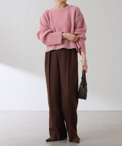 【柔軟觸感】圈圈設計針織衫