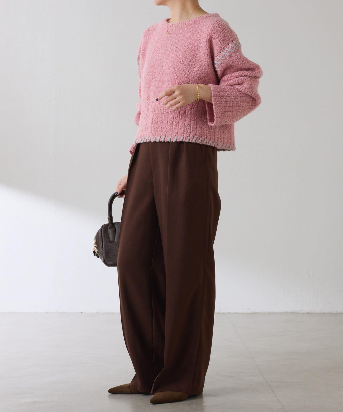 【柔軟觸感】圈圈設計針織衫