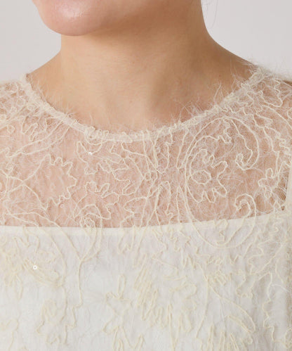 薄紗褶皺連衣裙