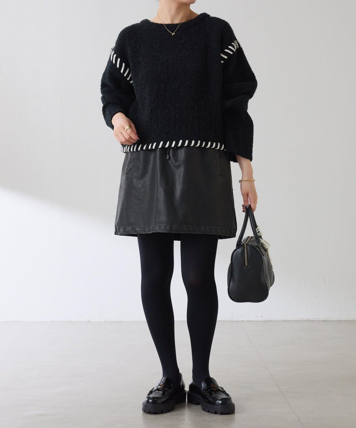 【柔軟觸感】圈圈設計針織衫