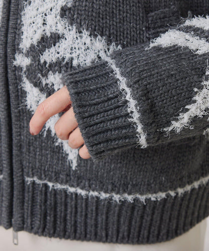 大圖案考究開衫