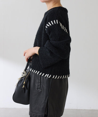 【柔軟觸感】圈圈設計針織衫