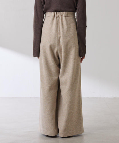 褶皺寬腿褲