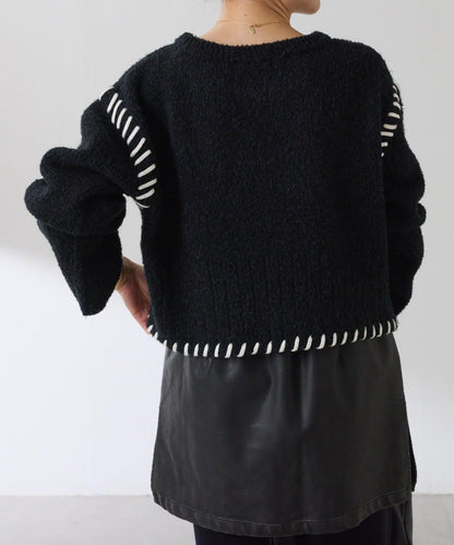 【柔軟觸感】圈圈設計針織衫