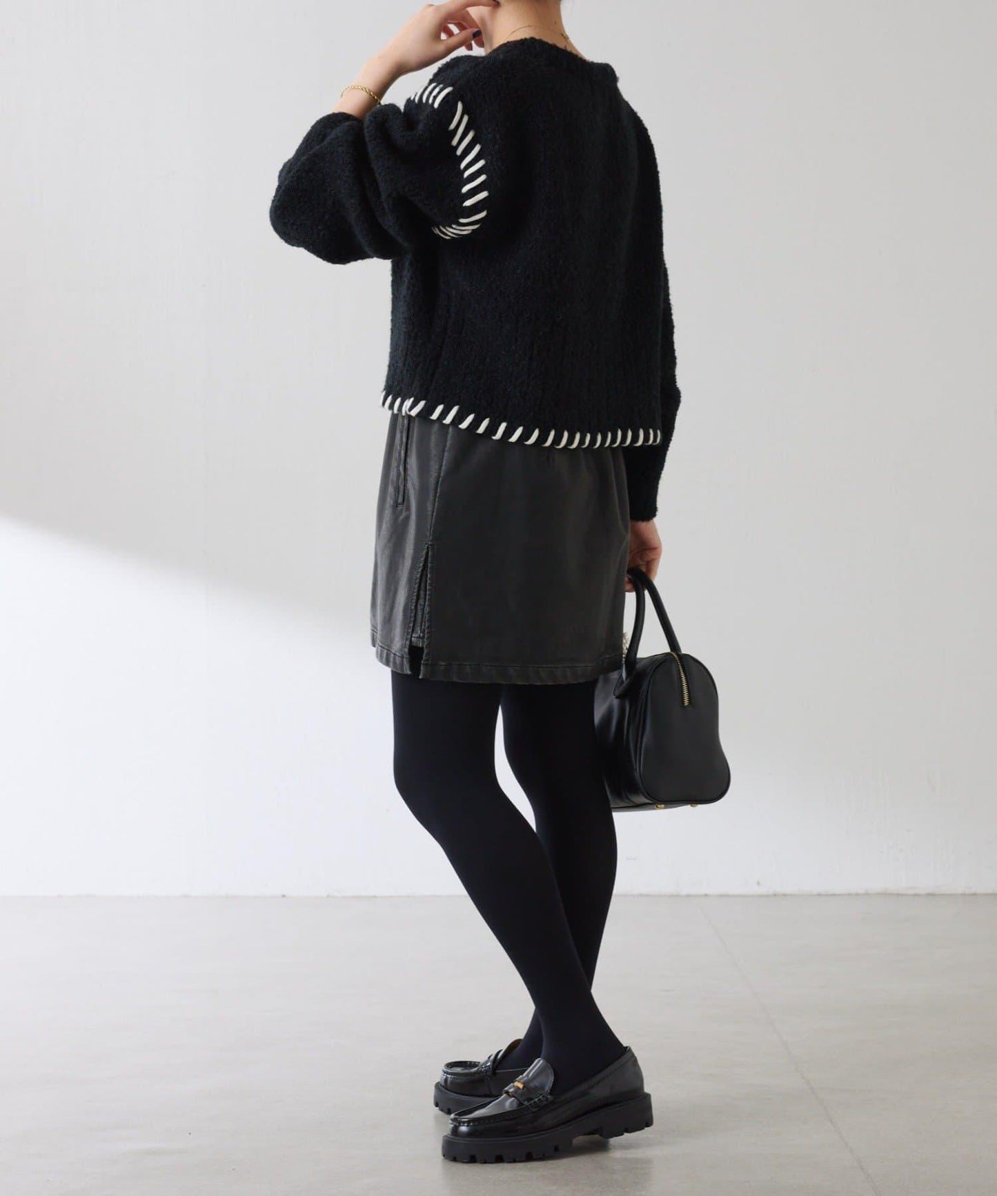 【柔軟觸感】圈圈設計針織衫