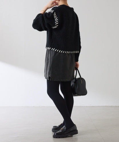 【柔軟觸感】圈圈設計針織衫