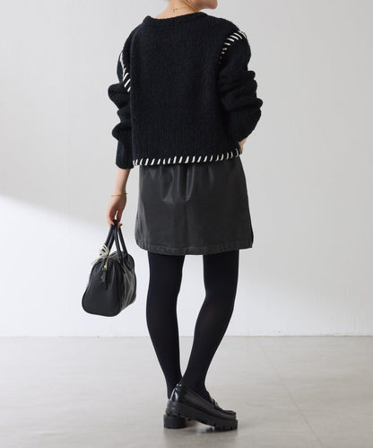 【柔軟觸感】圈圈設計針織衫