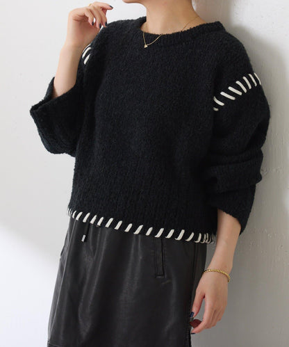 【柔軟觸感】圈圈設計針織衫