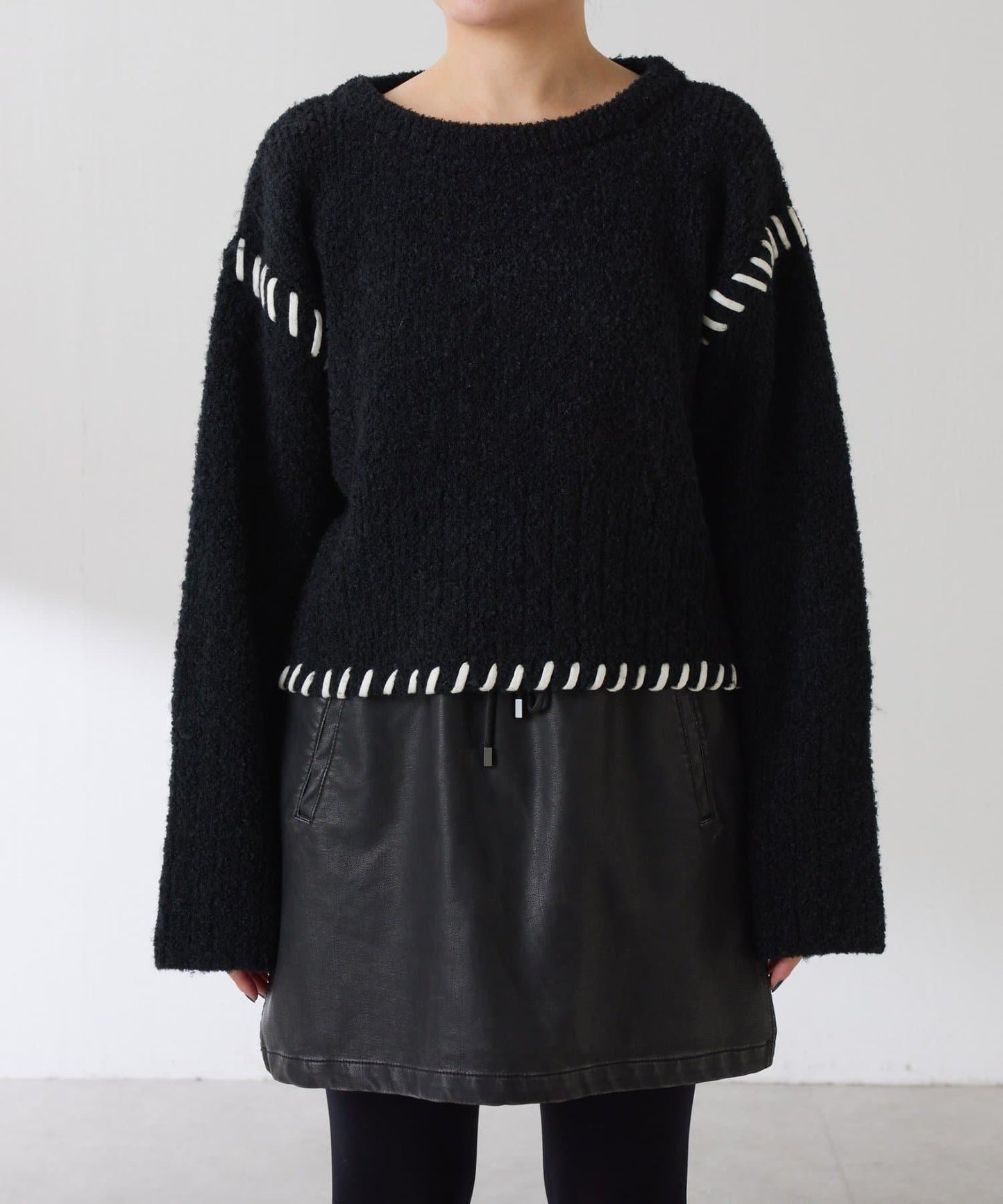 【柔軟觸感】圈圈設計針織衫