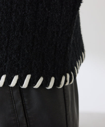 【柔軟觸感】圈圈設計針織衫