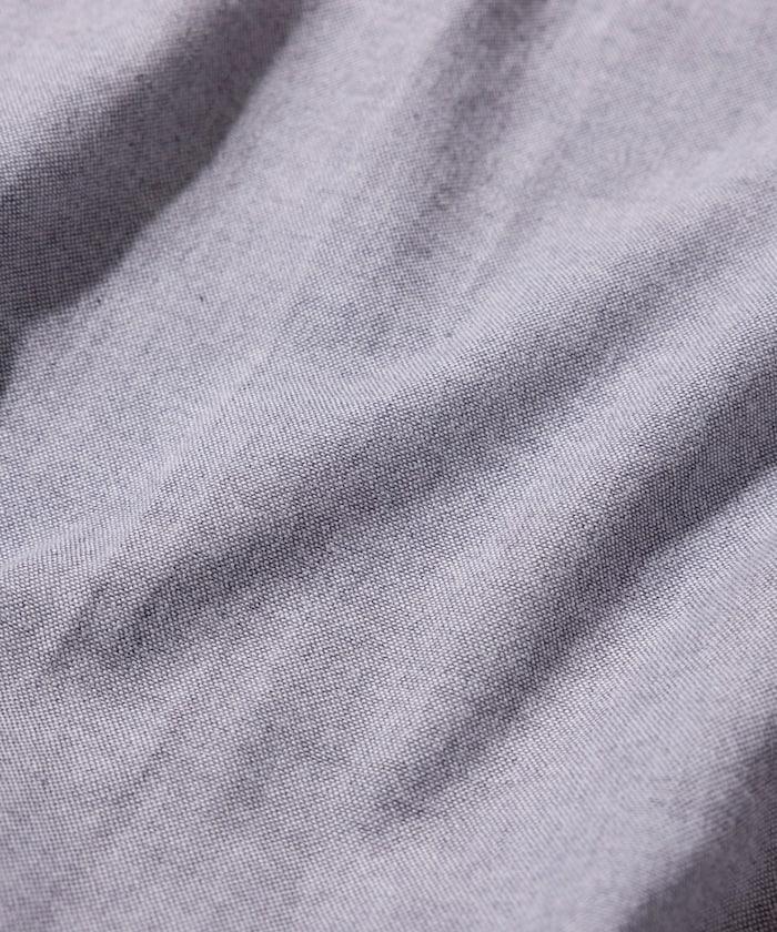 牛津布九分袖長袖工裝襯衫