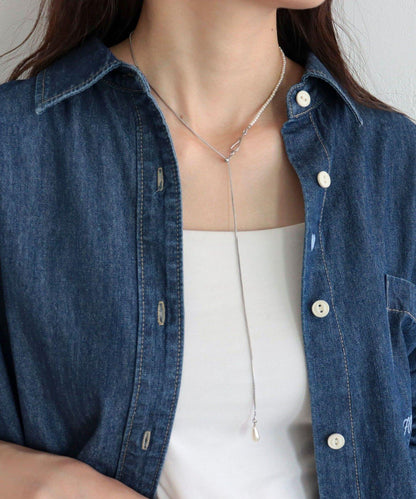 水滴珍珠吊墜項鍊