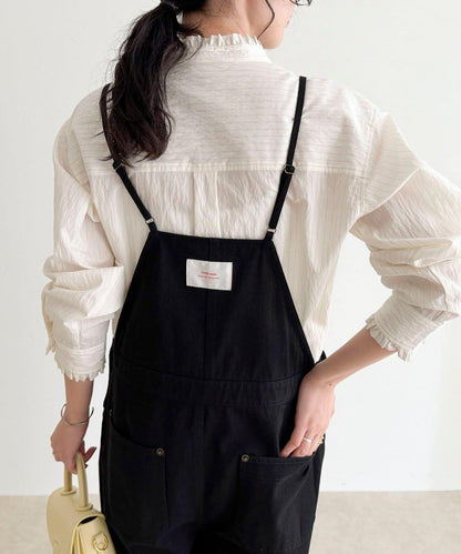 立領荷葉邊襯衫