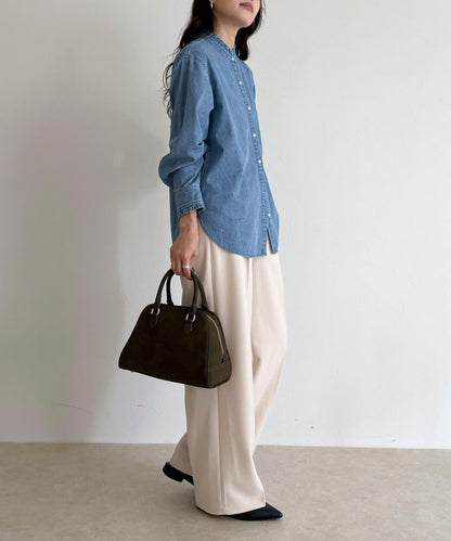 立領荷葉邊襯衫