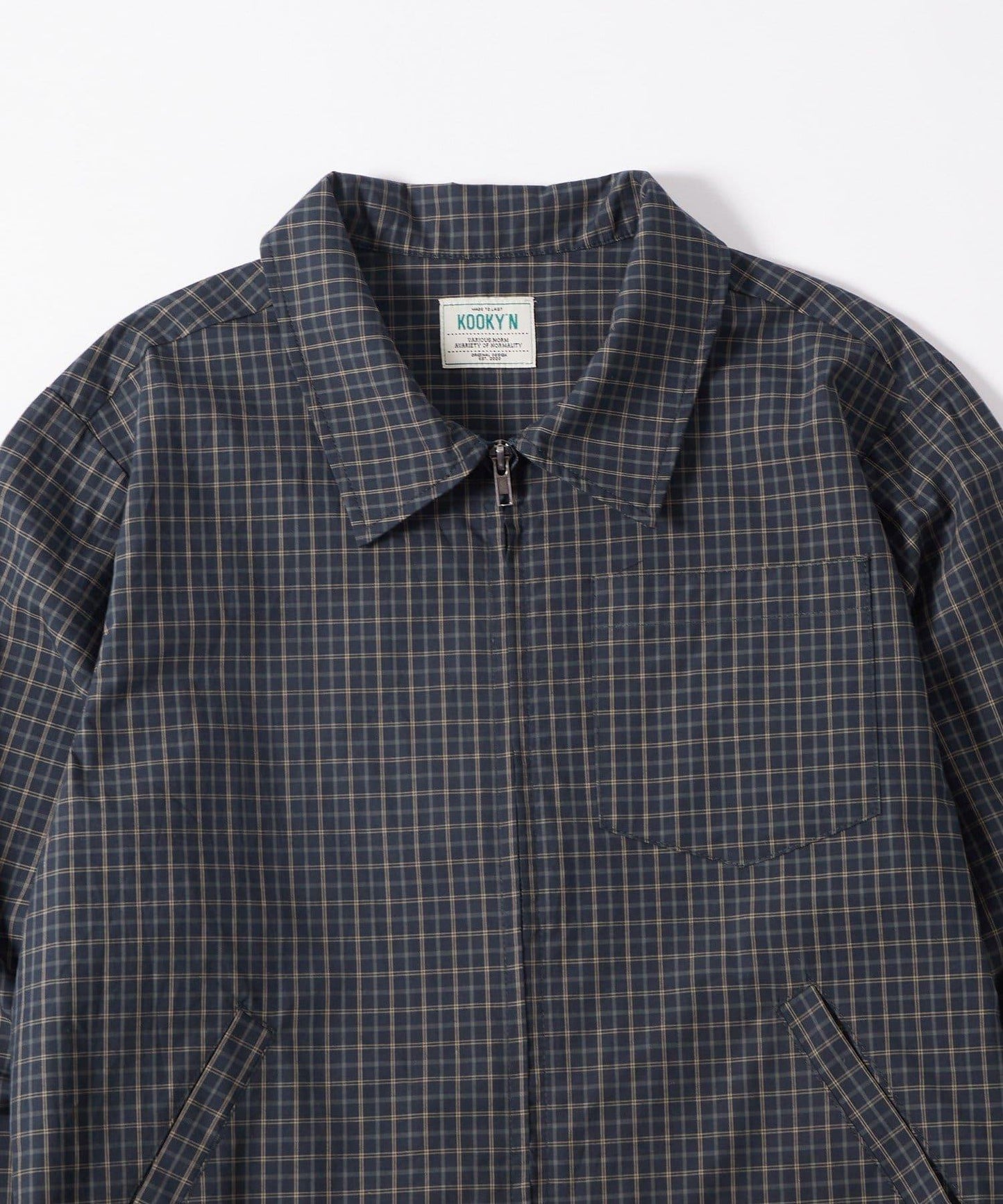 【WHO'S WHO gallery】KOOKYN格紋拉鍊襯衫