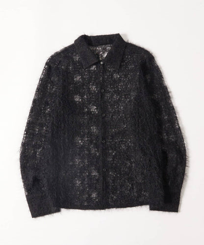 花卉蕾絲針織襯衫