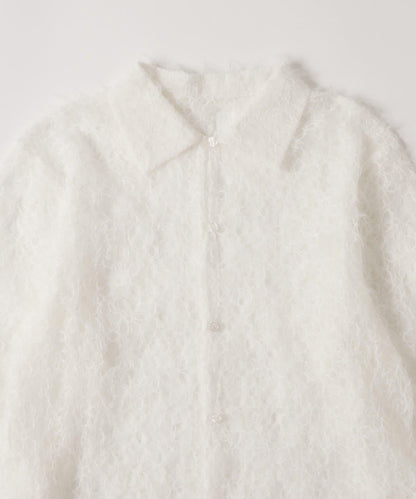 花卉蕾絲針織襯衫