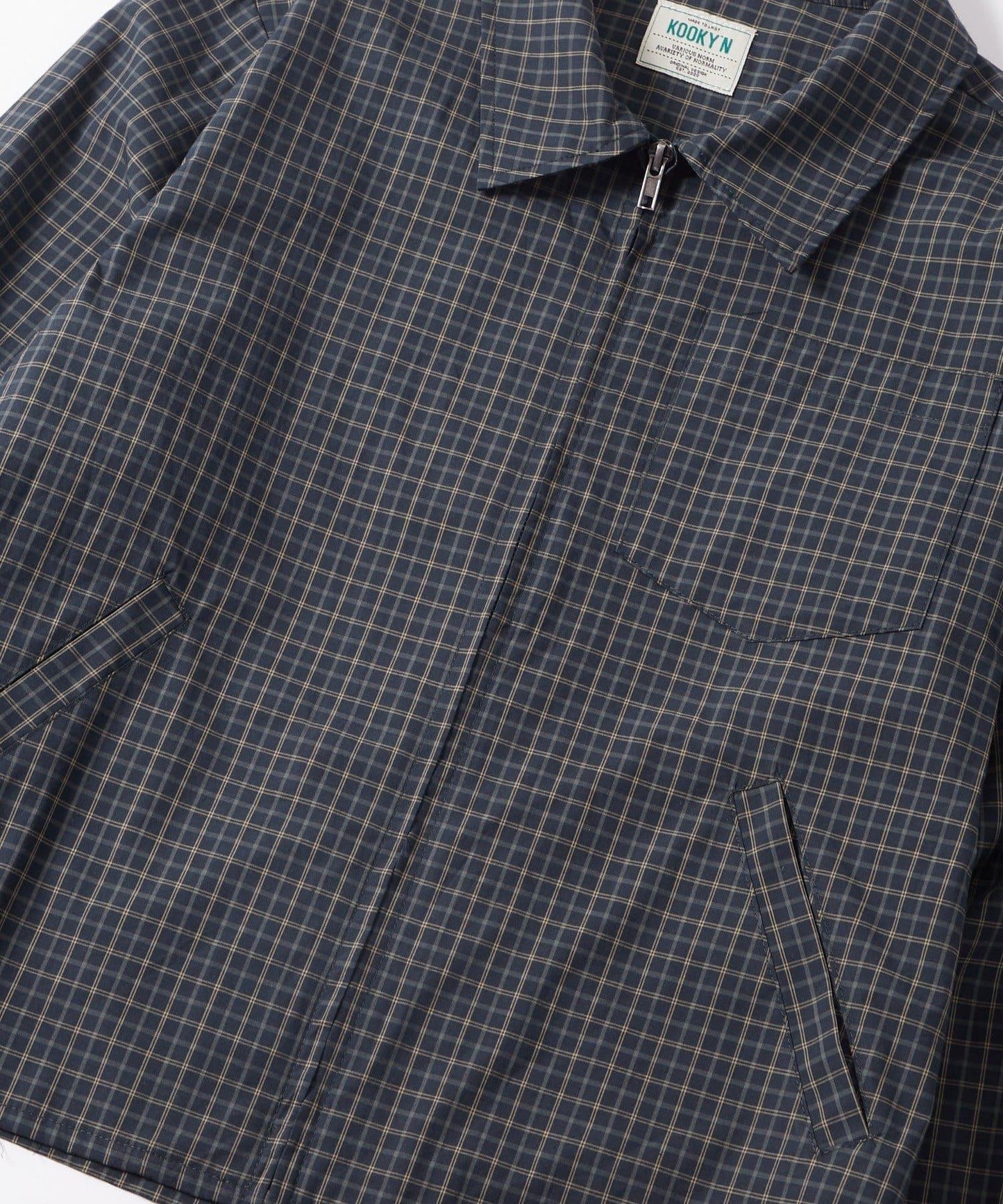 【WHO'S WHO gallery】KOOKYN格紋拉鍊襯衫