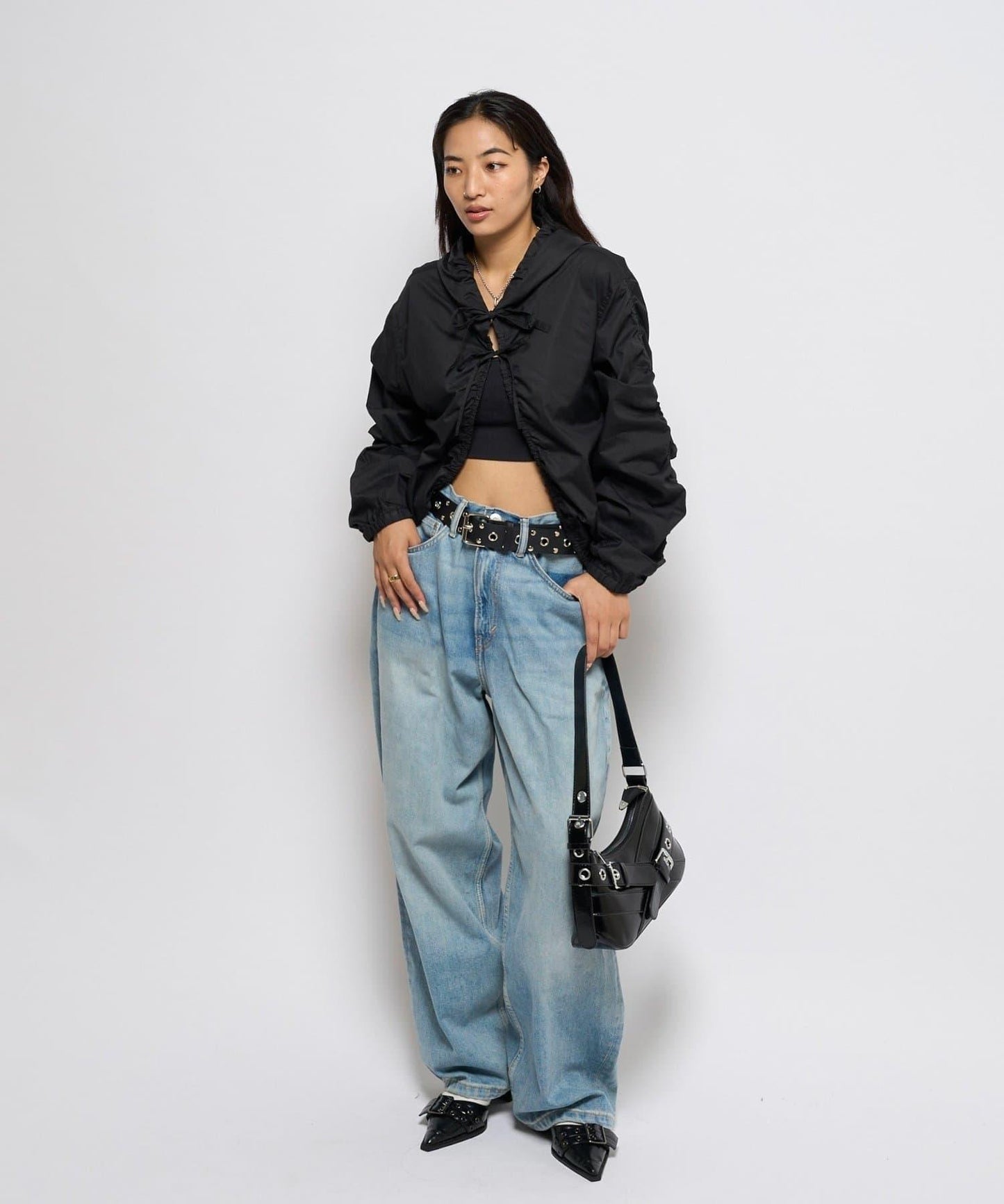 【WHO'S WHO gallery】抽褶連帽襯衫夾克