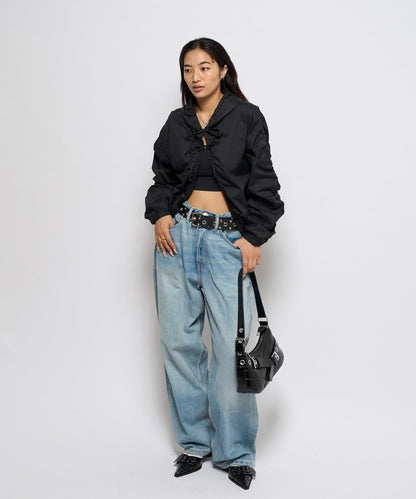 【WHO'S WHO gallery】抽褶連帽襯衫夾克