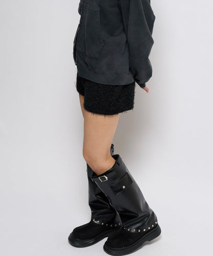 【AW】長毛針織短褲