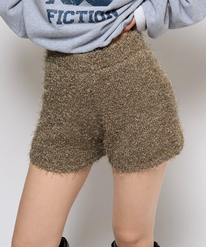 【AW】長毛針織短褲