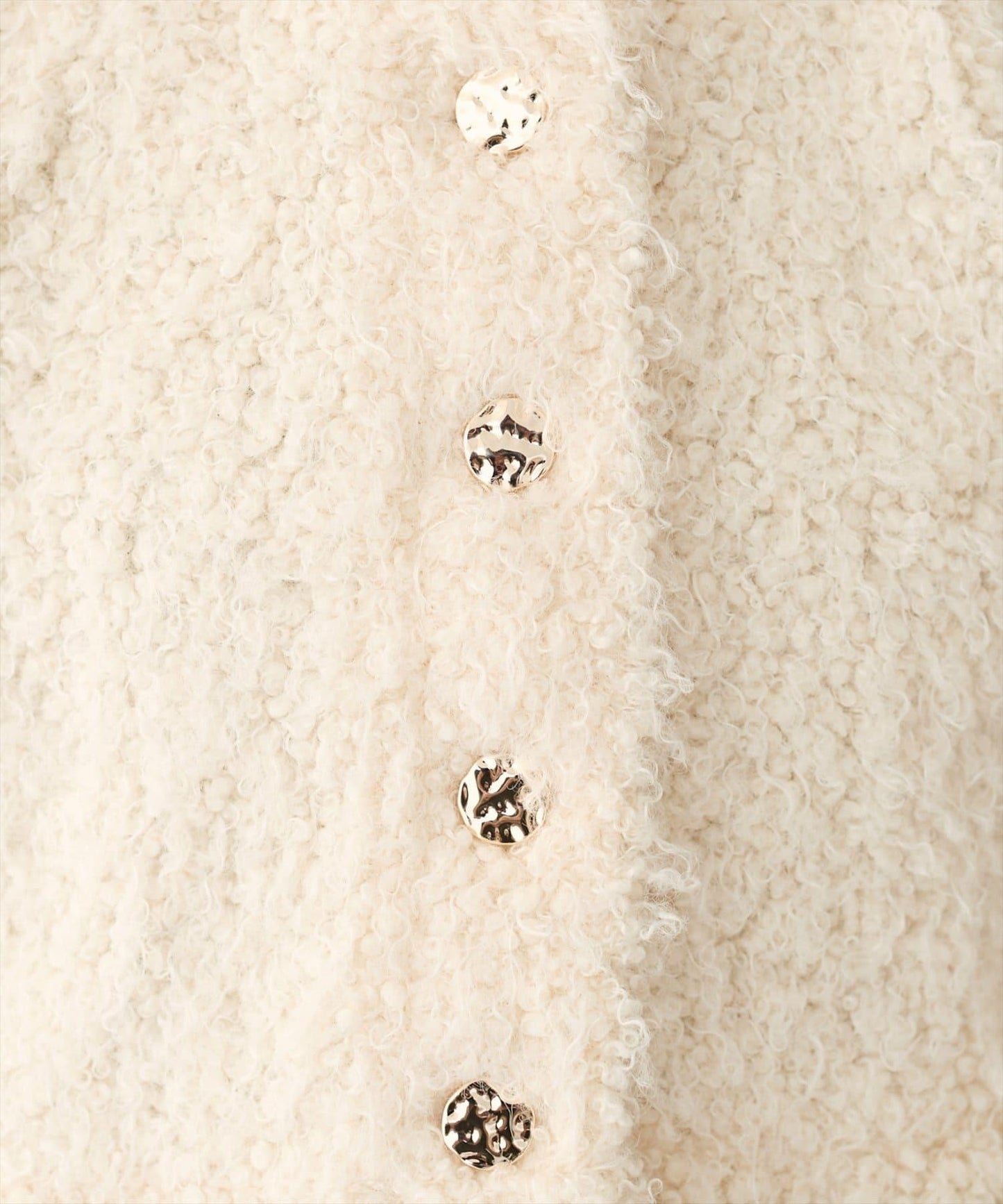 荷葉邊羊羔絨開衫