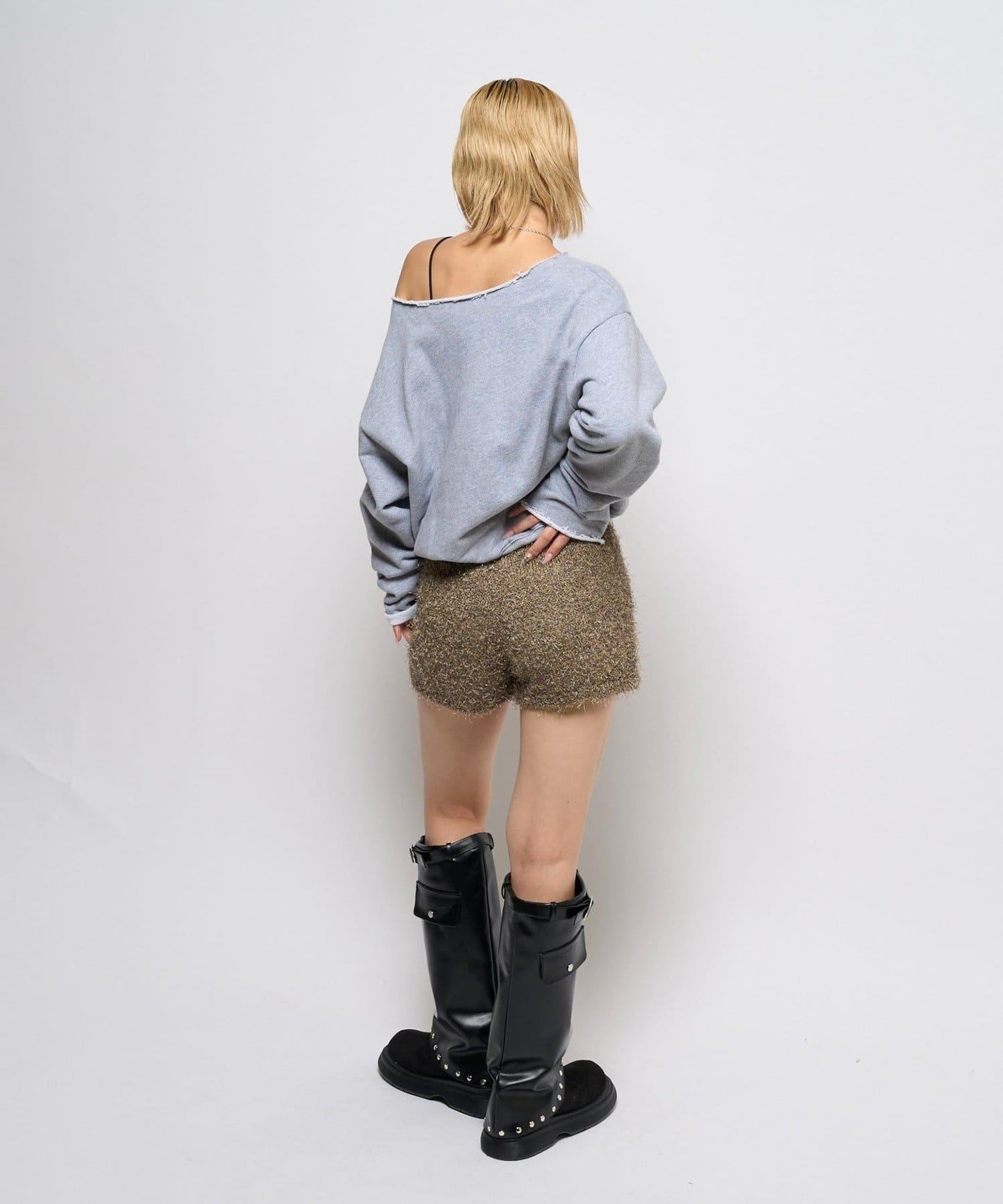 【AW】長毛針織短褲