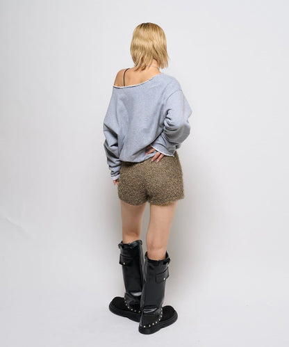 【AW】長毛針織短褲