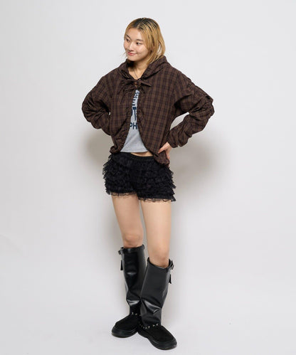 【WHO'S WHO gallery】抽褶連帽襯衫夾克