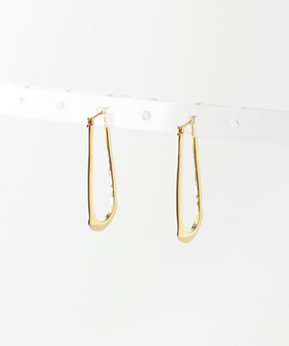 Aperdiem 西裝長方形耳釘（金色）