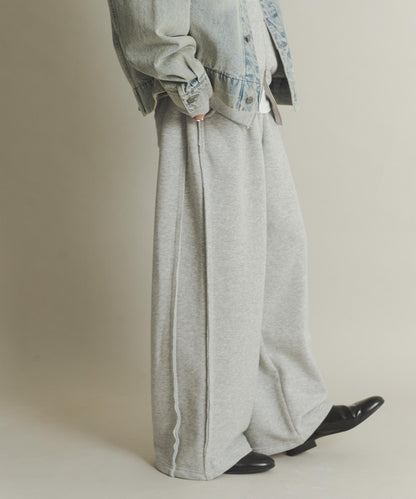 衛衣面料寬鬆褶皺長褲