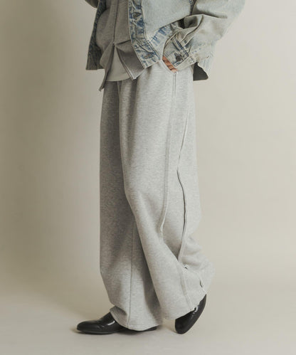 衛衣面料寬鬆褶皺長褲