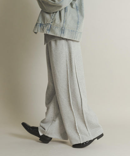 衛衣面料寬鬆褶皺長褲