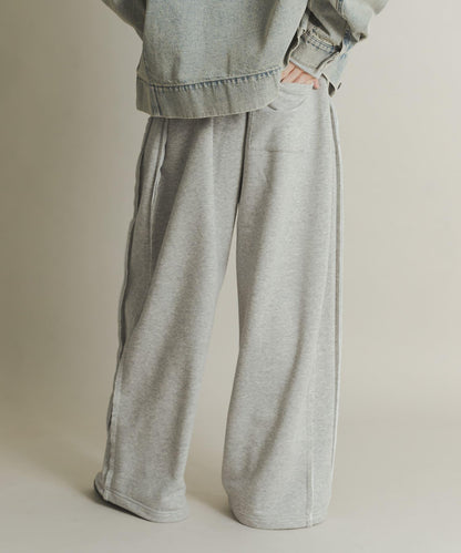 衛衣面料寬鬆褶皺長褲