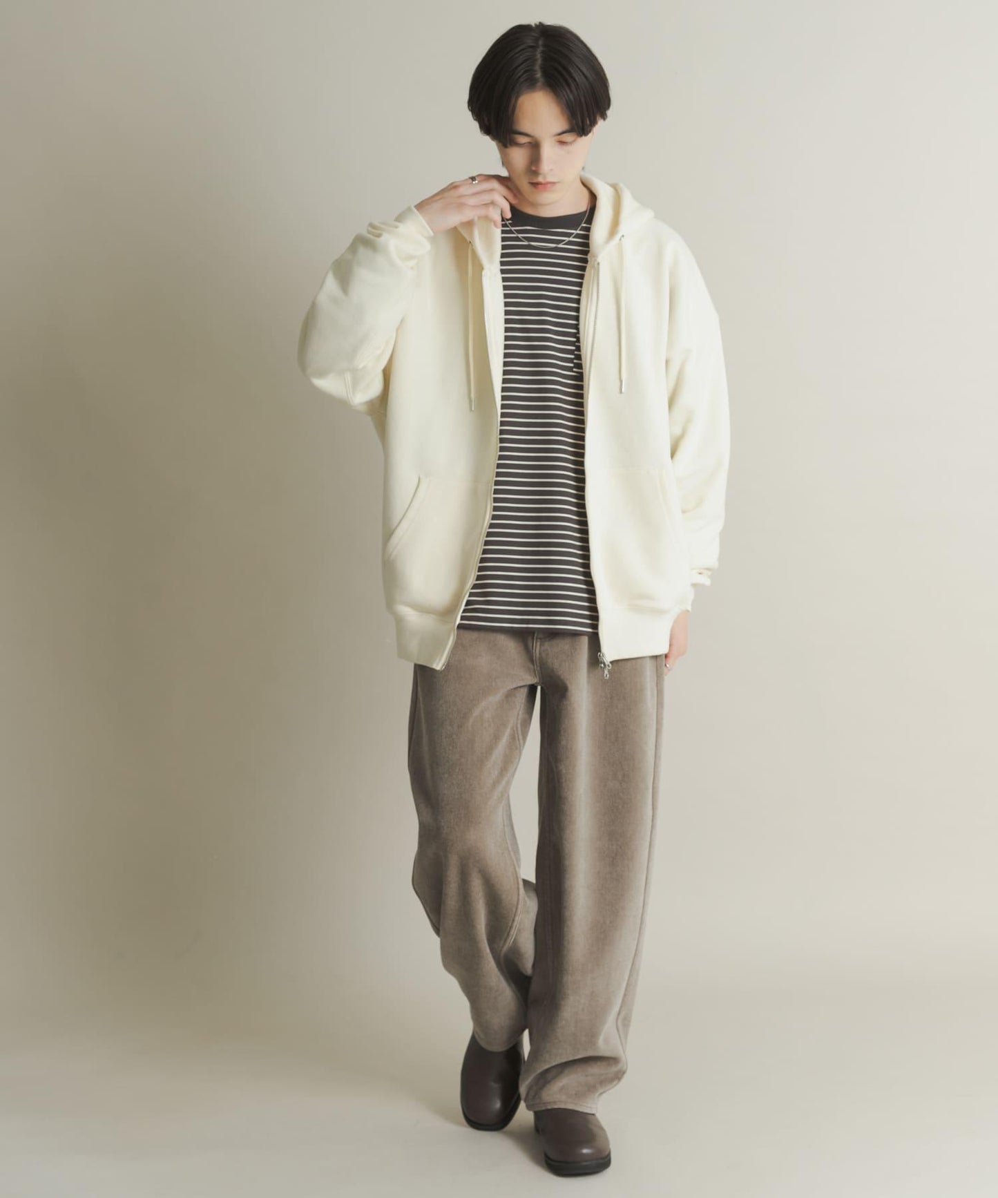 雙拉鍊連帽衛衣