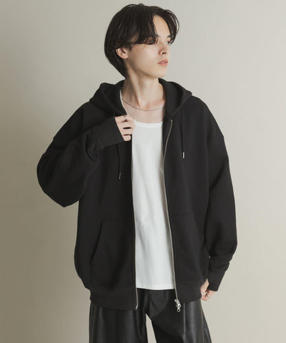 雙拉鍊連帽衛衣
