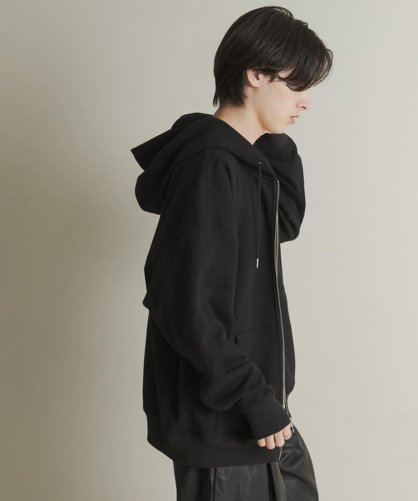 雙拉鍊連帽衛衣