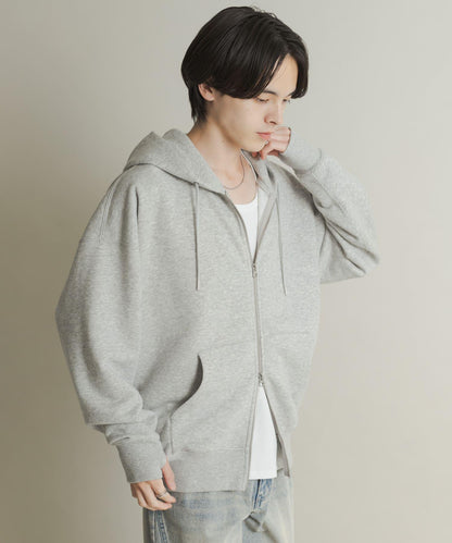 雙拉鍊連帽衛衣