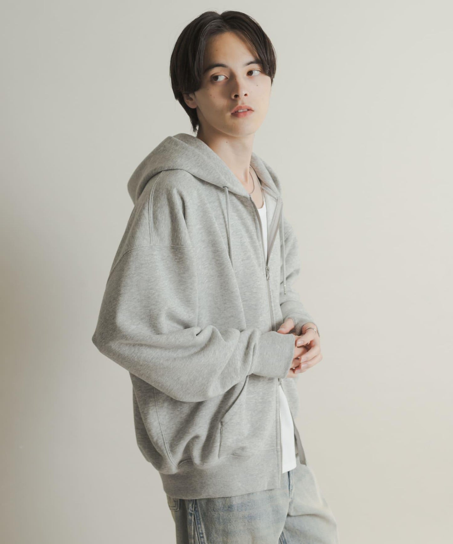 雙拉鍊連帽衛衣