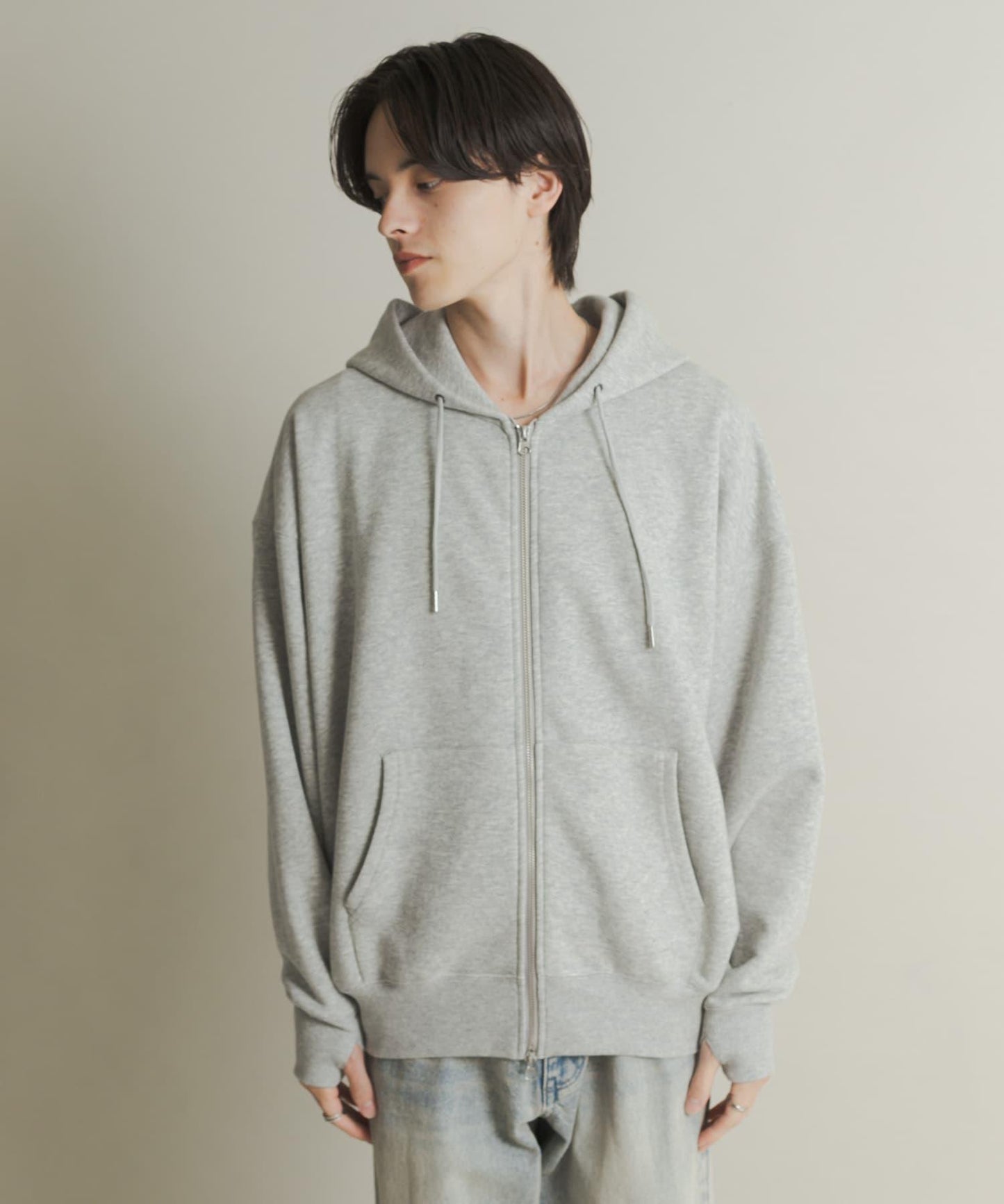 雙拉鍊連帽衛衣