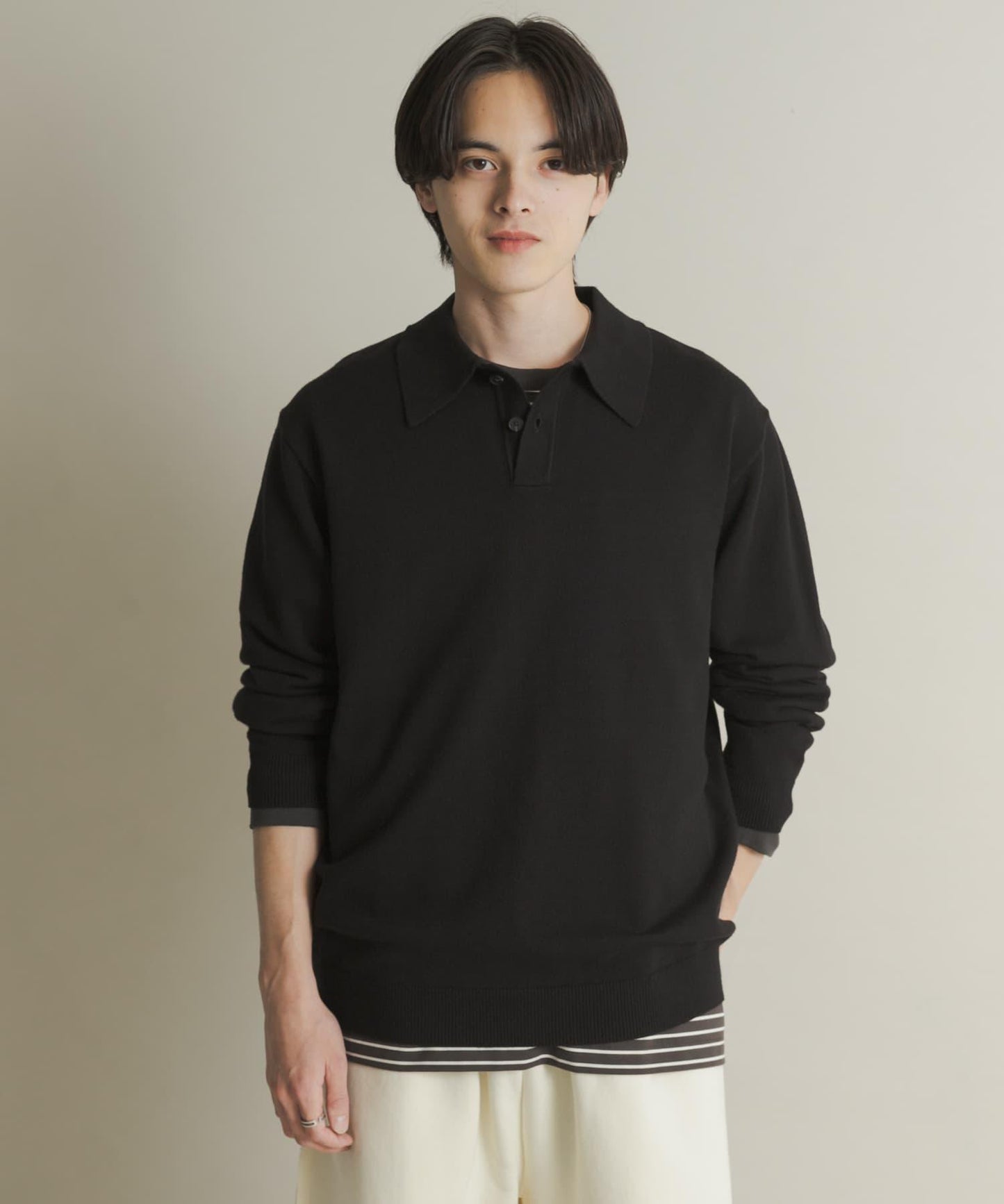 部分色 可水洗/防起球 彈力針織POLO衫