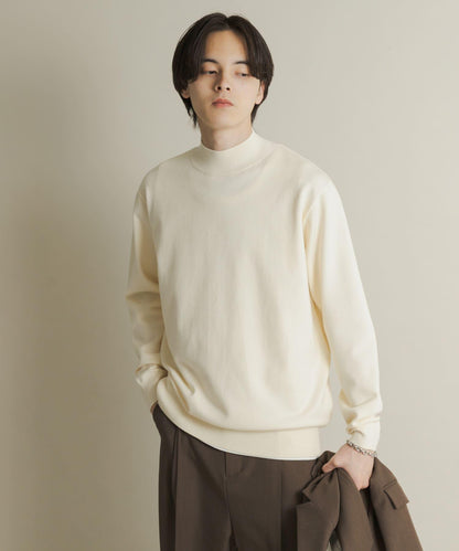 部分色 可水洗/防起球 彈力高領針織衫