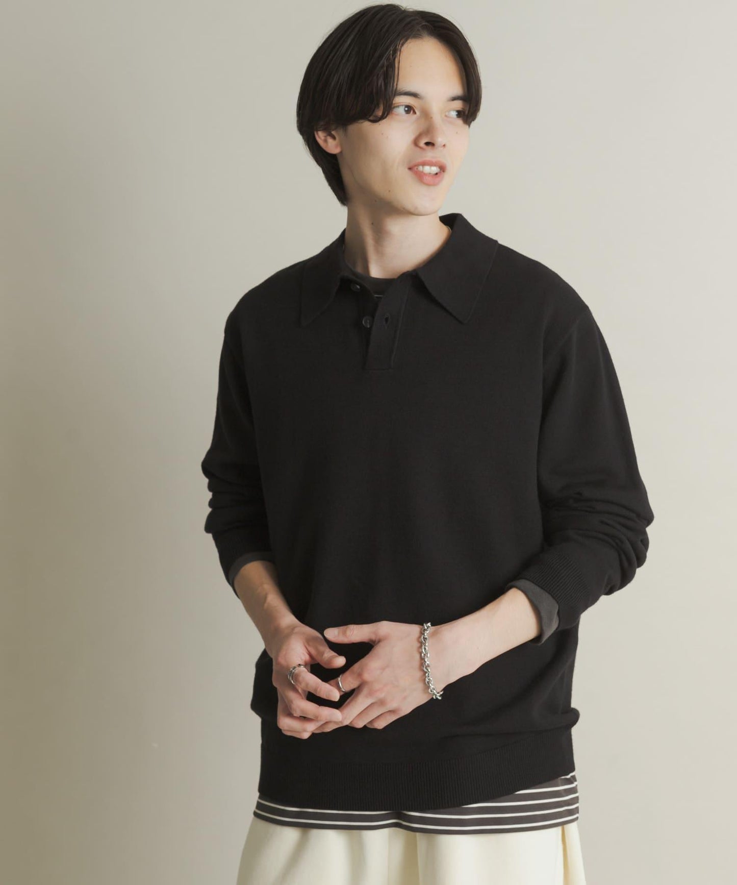 部分色 可水洗/防起球 彈力針織POLO衫